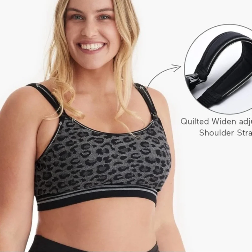NWT Momcozy Leopard Grey 4-in-1 Hands Free
Pumping Bra